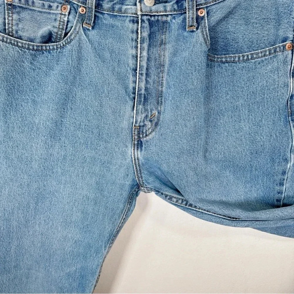 Levis Mens Size 36x30  Light Wash Slim Straight Jeans - Picture 9 of 16